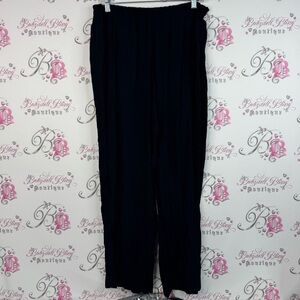 Elien figg pants smocked waist stretch Chic Black Women's Trousers